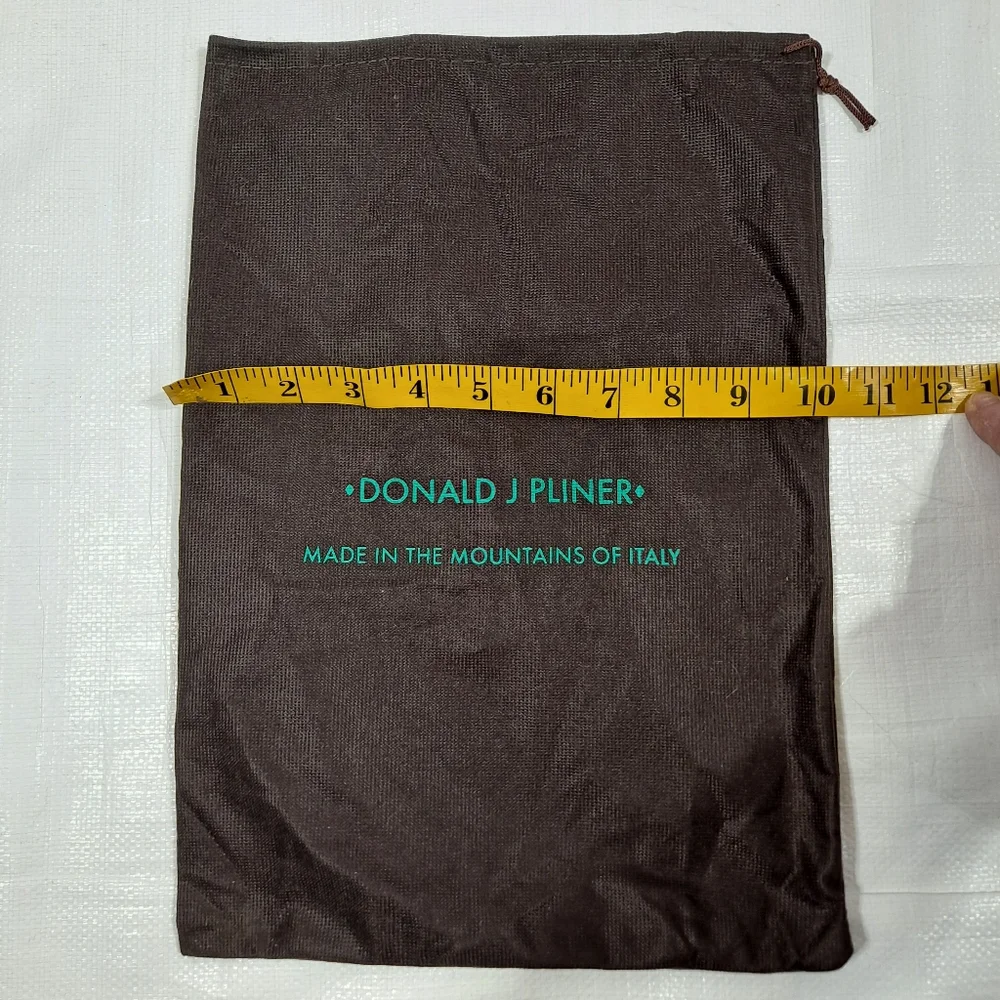 Donald J Pliner Brown Dust Cover Drawstring Pouch Bag